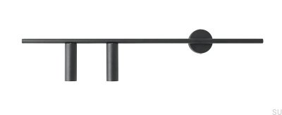Lámpara de pared Trevo 2 de metal negro (izquierda)