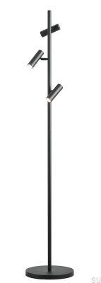 Lámpara de pie Trevo de metal negro
