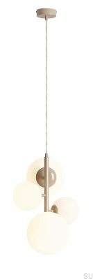 Lámpara colgante Bloom 4 de metal beige