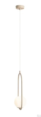 Lámpara colgante Riva de metal beige