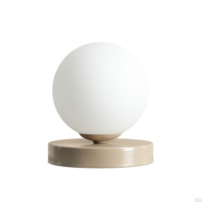 Lámpara de escritorio Ball S de metal beige