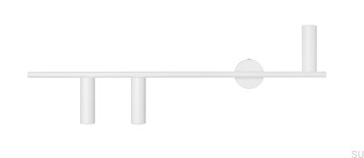 Lámpara de pared de metal Trevo 3 blanca (izquierda)