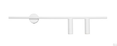 Lámpara de pared de metal Trevo 2 blanca (derecha)