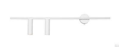 Lámpara de pared de metal Trevo 2 blanca (izquierda)