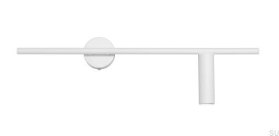 Lámpara de pared de metal Trevo blanca (derecha)