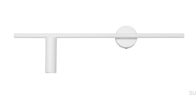 Lámpara de pared de metal Trevo blanca (izquierda)