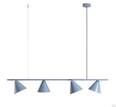 Lámpara colgante Form 4 Metal Azul