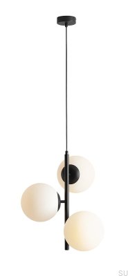 Lámpara colgante de metal negro Fin 3 M