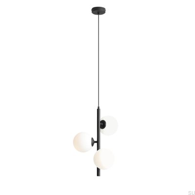 Lámpara colgante de metal negro Fin 3 S