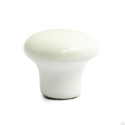 Pomo para mueble 1002 25 Porcelana blanco