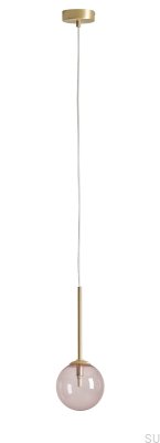 Lámpara colgante Bosso Mini 14 de latón rosa polvoriento multicolor