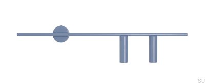 Lámpara de pared azul metalizada Trevo 2 (derecha)