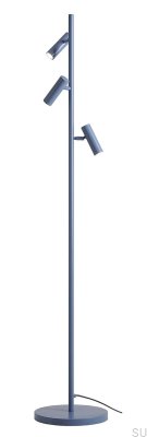 Lámpara de pie de metal Trevo azul