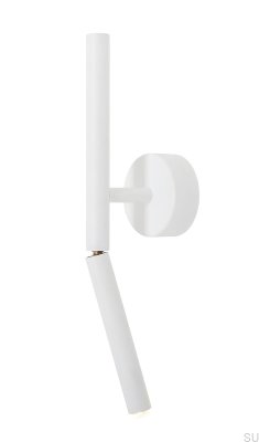 Lámpara de pared de metal blanco