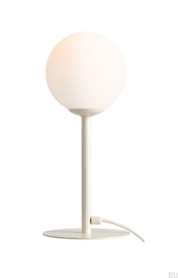 Lámpara de escritorio Pinne de metal color crema