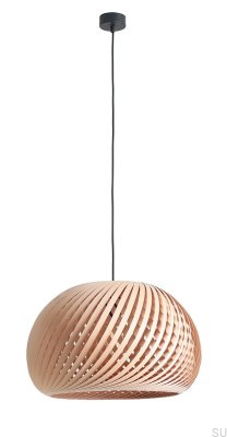 Lámpara colgante Nature Cross L de madera de haya