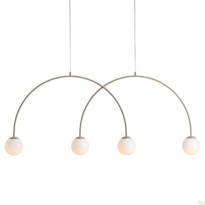 Lámpara colgante Una 4 L de metal beige