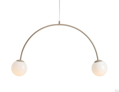 Lámpara colgante Una 2 de metal beige