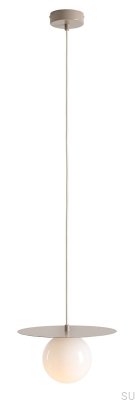 Lámpara colgante Loop S de metal beige