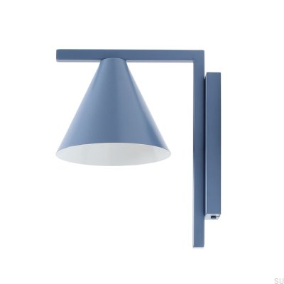 Lámpara de pared de metal azul Form