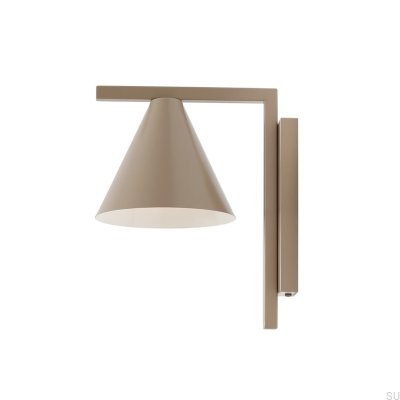 Lámpara de pared de metal beige Form
