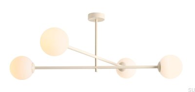 Lámpara de techo de metal color crema Pinne 4
