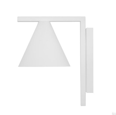 Lámpara de pared de metal Form blanca