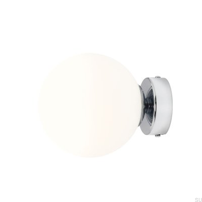 Lámpara de pared Ball S Metal Plata Cromo