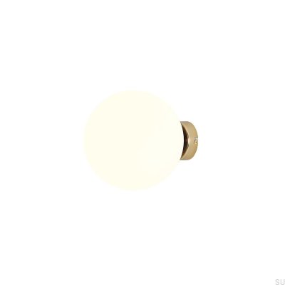 Lámpara de pared de metal dorado Ball M