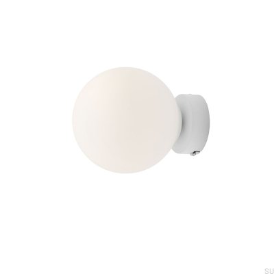 Lámpara de pared Ball S de metal blanco