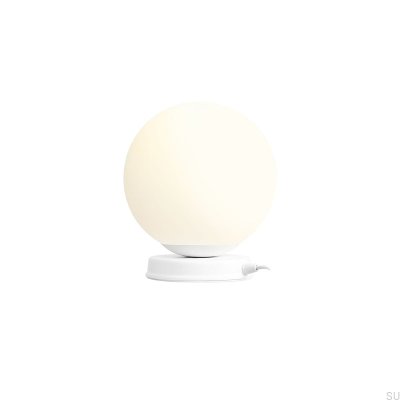 Lámpara de escritorio Ball M de metal blanco