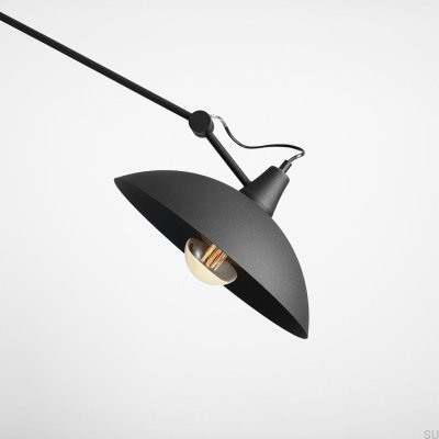 Lámpara de techo Melos de metal negro
