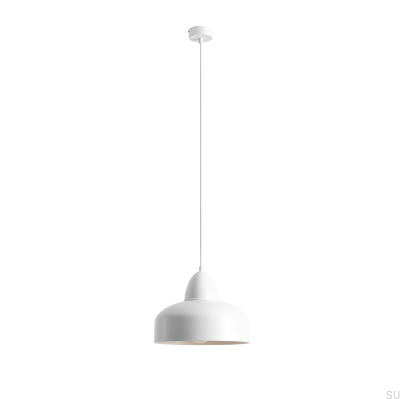 Lámpara colgante Como de metal blanco