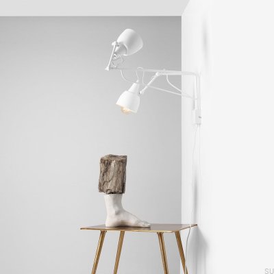Lámpara de pared de metal blanco Soho 2