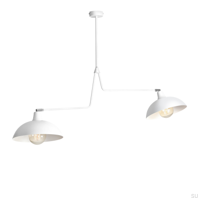 Lámpara de techo de metal Espace 2 blanca