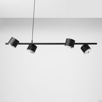 Lámpara colgante Bot 4 de metal negro