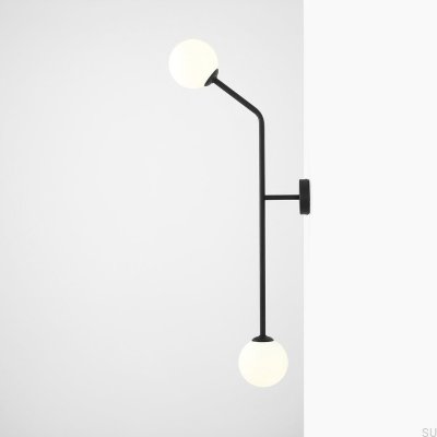 Lámpara de pared vertical Pure Metal Negro