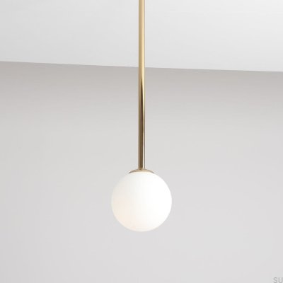 Lámpara de techo Pinne de metal dorado mediano