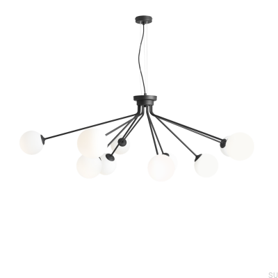 Lámpara colgante Holm 10 de metal negro