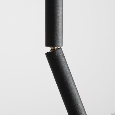 Lámpara de techo negra de metal largo Stick All