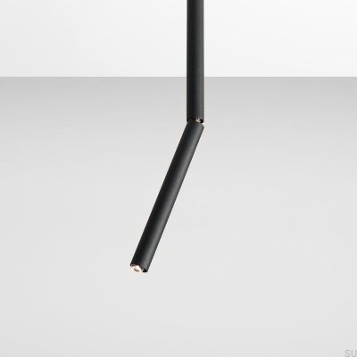 Lámpara de techo negra de metal mediano Stick All