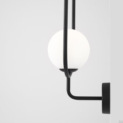 Lámpara de pared Riva de metal negro