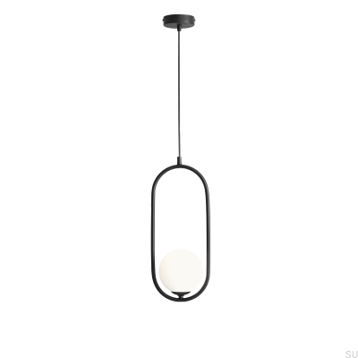 Lámpara colgante Riva de metal negro