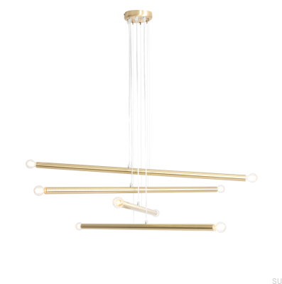 Lámpara colgante de latón Tubo 8