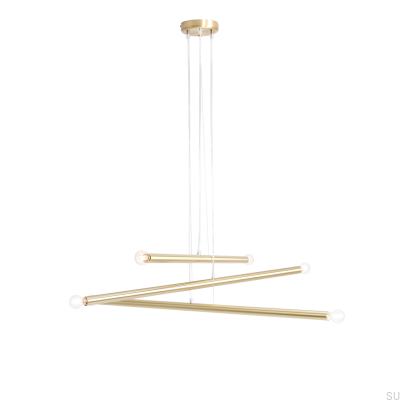 Lámpara colgante de latón Tubo 6