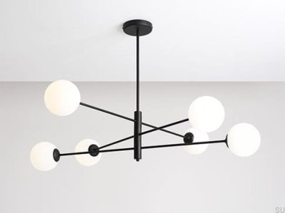 Lámpara de techo de metal negro Homme 6