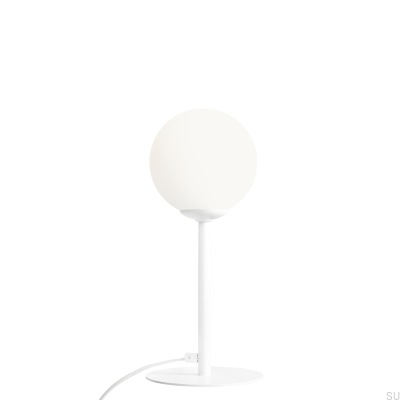 Lámpara de escritorio Pinne de metal blanco