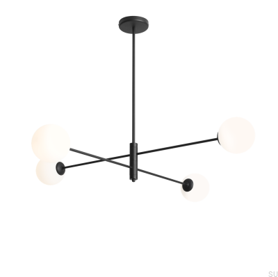 Lámpara de techo de metal negro Homme 4