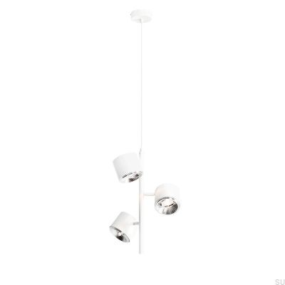 Lámpara colgante de metal blanco Bot 3