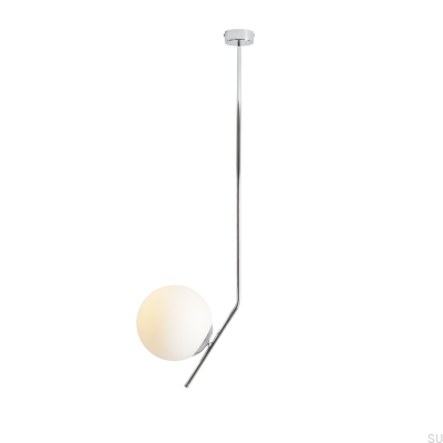Lámpara de techo Gallia Long de metal plateado y cromo